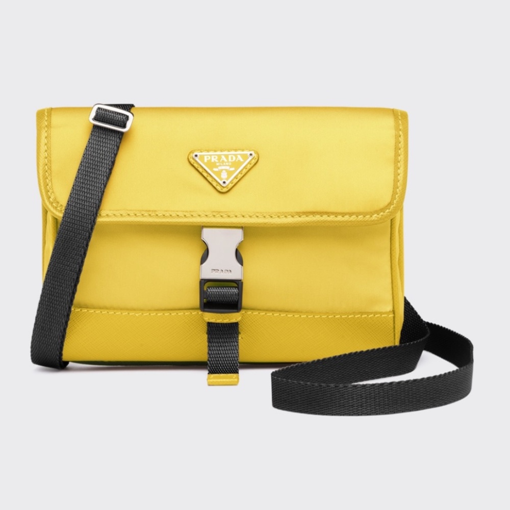 Genuine Prada Nylon and Saffiano leather YELLOW